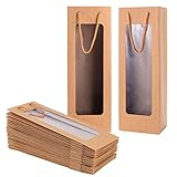 Matériau : le sac cadeau en papier marron est fabriqué en papier kraft épais, et chaque sac a une poignée en corde, qui est durable et réutilisable.