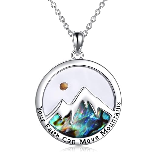 VLIEGEN Mustard Seed Necklace - Stainless Steel Faith Mountain Jewelry for Women & Men styleE