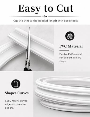 Kit molduras de arco de PVC flexible, 10 metros pintables 3