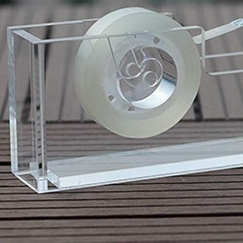Dispenser per nastro adesivo, Elegante dispenser for nastro adesivo da tavolo in acrilico e oro - Moderno porta nastro adesivo magico da 1 pollice for uso domestico o in ufficio