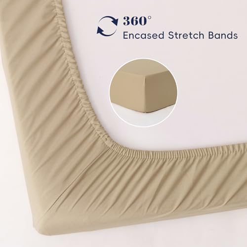 Image of PHF 3 Pack Soft Leaf&Mushroom Crib Sheets Fitted, Comfy Breathable Baby Sheets for Boys Girls, 28x52 Inches Fits Standard Crib and Toddler Mattresses, Leaf&Mushroom