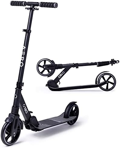 Aero Big Wheels Kick Scooter for Kids 8 Years Old, Teens 12 Years and up, Youth and Adults. Commuter Scooters with Shock Absorption, Lightweight, Foldable and Height Adjustable.