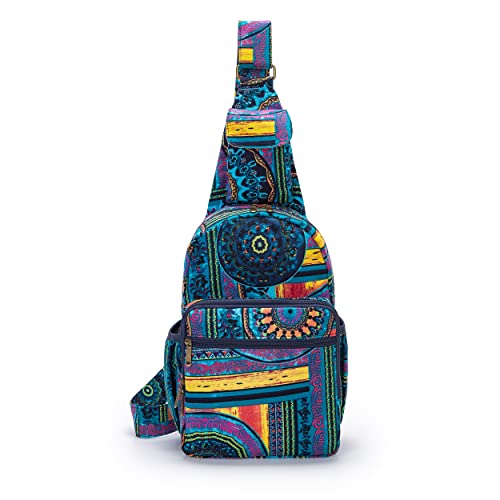 Elephant Canvas Boho Crossbody Bag
