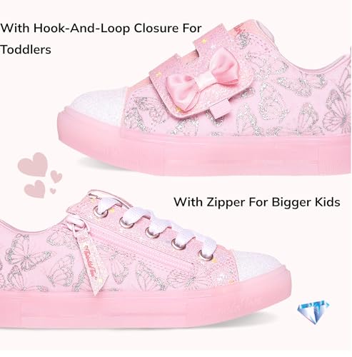 Skechers Girl's Twinkle Sparks Ice-Heather – Light-Up Sneakers, Cushioned Comfort, Flexible Sole3