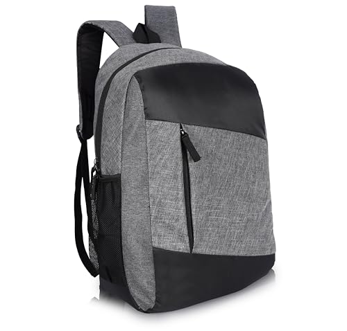 Image of First Look 15L Laptop Backpack for Men & Women with Bottle Pocket | Padded Shoulder Straps, Multi Compartments | Durable Fabric Construction | Ideal for Travel & College Bag | Grey