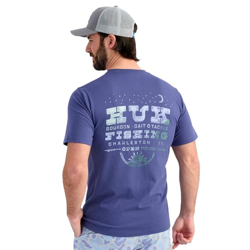 HUK Men's Tee, Comfortable Performance Fishing Short Sleeve T-Shirt with Chest Pocket