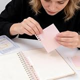 Naklejki wzmacniające otwory papierowe – wzmocnione ochraniacze pierścieniowe wzmacniacze – koła wzmacniające strony, dla przyjaciół rodziny, dorosłych, kobiet, do domu, wewnątrz, biura, zeszyt do