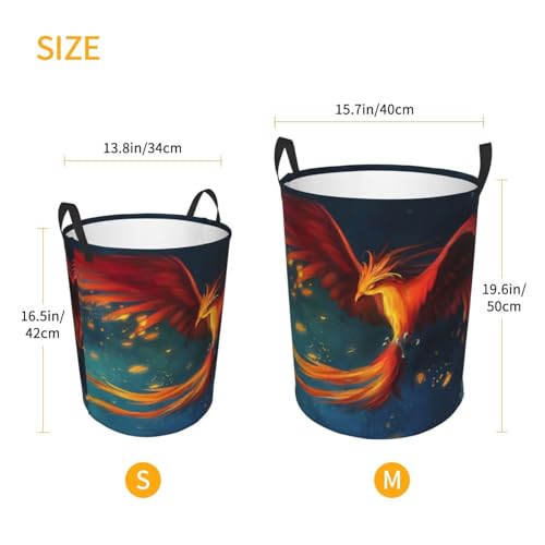 Panier à linge rond Phoenix grand format à poignées renforcées