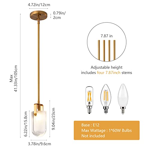 Lmqnine Kitchen Light Fixtures Ceiling Gold Mini Pendant Lights Bedroom Bedside Table Small Pendant Light For Kitchen Island Bedroom Hallway Entryway Bar Pendant Lighting (1-Light) #TOP4
