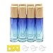 Newzoll 8Pcs Glass Roller Bottles Essential Oils Perfume Roll on Bottles 10ml (1/3oz) Blue Gradient Rolling Bottles Vials Container for Oils Lip Balms