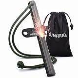 Fire Starter 5" x 1/2", Ferro Rod with 6 Wide Striking Surfaces, Thick Fire Steel 25,000+ Strikes, W
