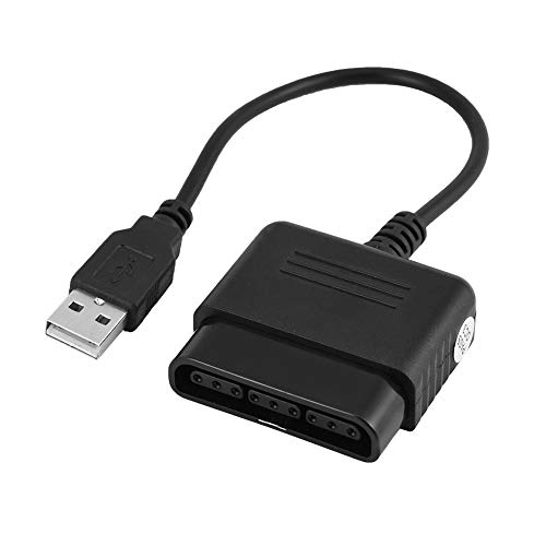 Ejoyous Convertisseur de Manette , Adaptateur de Manette vers vers USB pour PC ou Manette Filaire sans Fil , Compatible 98 ME 2000 XP Vista 7