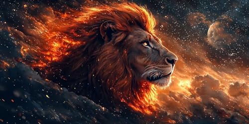 5D diamond painting peinture de lion C-356, la solution créative contre l'anxiété des adultes