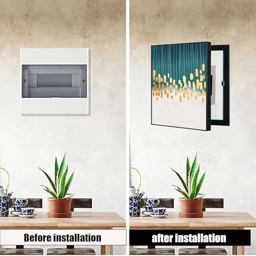 装飾ブレーカーボックスカバー、隠しパネルクリエイティブ吊り絵、壁掛けカバー装飾絵画、リビングルームホーム用(D,40X60CM/15.7x23.6in) [3]