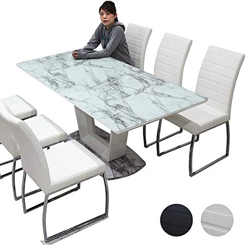 【ゆいぽん】【独自配送可能◎東京】ホワイト大理石風テーブルとチェアセット ゆいぽん】【独自配送可能◎東京】ホワイト大理石風テーブルと