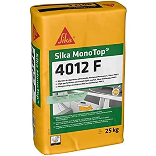 SIKA - Mortier de réparation structurale (R4) - Sika Monotop 4012 F Gris - Réduit les risques de fissuration - Application sans primaire, manuellement ou par projection - 25kg