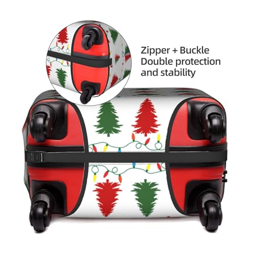 Travel Luggage Cover Merry Christmas Trees Fashion Washable Baggage Suitcase Protector Fit For Luggage X-Large3