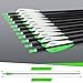 Powants 31inch Carbon Arrow Archery Targeting Practice Hunting Arrows for Compound & Recurve Bow with Removable Tips(Pack of 12) (Green)