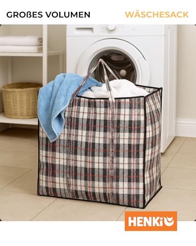 140L XXXL Extra Groß Aufbewahrungstasche Storage Bag, Umzugtasche, Jumbo Karton Travel Organizer, Reißverschluss Garment Bag, 20 kg Einkaufstasche Kleidung Decken Kissen 80x60x30cm