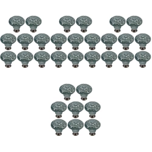 DIYEAH 32 Piezas Pomos Cerámicos para Armarios y Estilo Vintage Diseño Sencillo y Resistente Fáciles de Instalar para Cocina y Baño