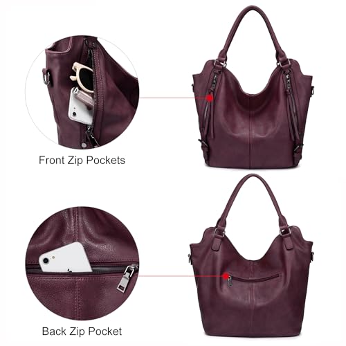 Image of Tote Bag for Women PU Leather Shoulder Bags Fashion Hobo Bags Large Purse and Handbags with Adjustable Shoulder Strap