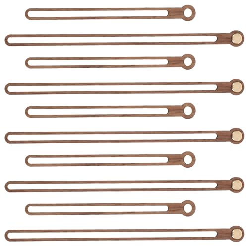 HONITANO 5 Juegos Manecillas de Reloj de Pared de Madera Nogal Negro, Kit de 5 Juegos para Repuesto de Manecillas de 16 Pulgadas, Accesorios para Reparación y Bricolaje en Dormitorio, Sala