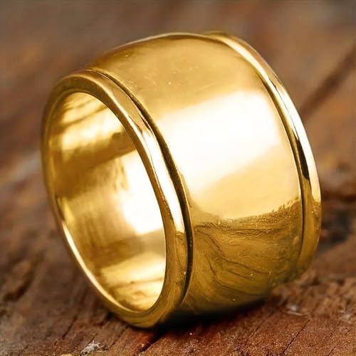 Gold Plated Cubic Zirconia Vintage Wide Statement Ring Personalized Accessory Ideal for Women's Daily Casual Wear Party Holiday Anniversary Love Jewelry Gift