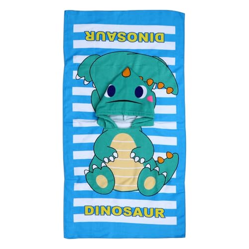 OSOLADY Toalla de Baño Capucha Microfibra Superfina, Cómoda y Transpirable Diseño de Dibujos Animados Verde, Adecuada para Playa y Baño
