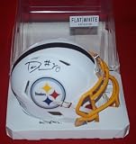 DARNELL WASHINGTON Steelers Signed FLAT WHITE Mini Helmet Beckett 2W918322 - Autographed NFL Mini Helmets