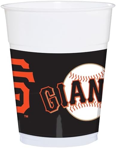 Amscan San Francisco Giants Plastic Cups - 16 Oz. Pack of 25, Multicolor image 4