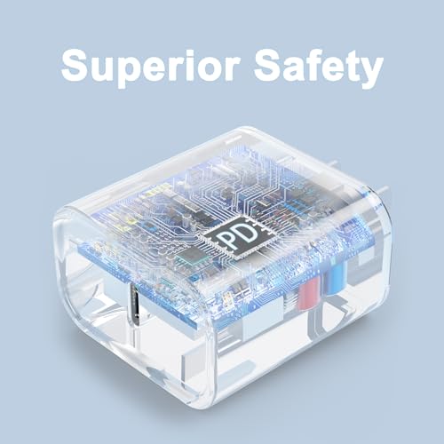 2Pack USB C Charger Block 20W, iGENJUN USB-C Power Adapter - iPhone Charger with Fast Charging Capability, Type C Wall Charger for iPhone 15/15 Plus/15 Pro Max/14 Series, Galaxy, Pixel, Pad - White