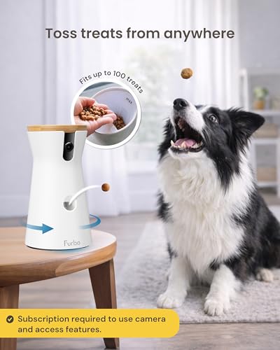 Furbo 360 Dog Camera [Subscription Required] Unlock w/Paid Plan: Home Security & Dog Safety Alerts, Rotating Pet Treat Toss, 2-Way Speaker (Low Risk, 3mo Min. Cancel Anytime) - image 6