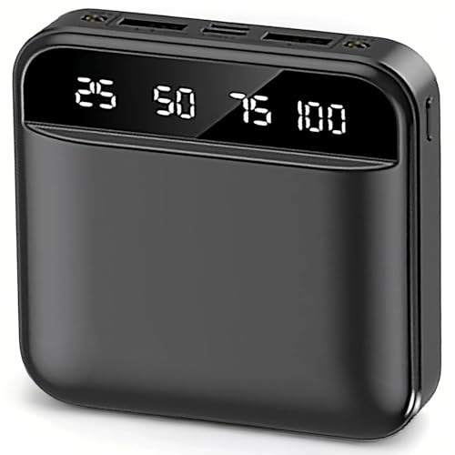 Power Bank 10000mAh,Ultra Sottile & Leggero,2A USB C In & Out, 4 Porte Portable Charger con LCD Display Digitale,Caricatore Portatile con Torcia LED per iPhone Huawei Xiaomi Android ecc