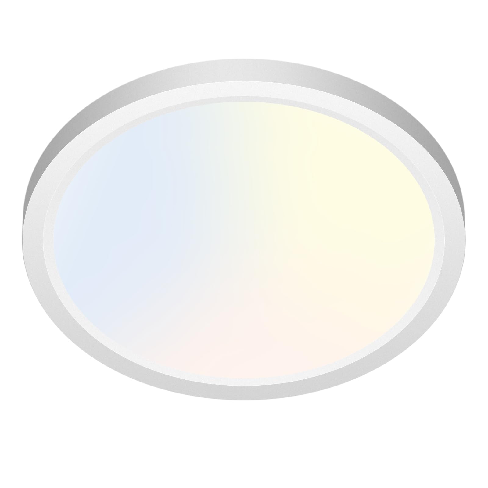 zemty LED Ceiling Light Fixture 6.5 Inch, 12W 1200lm Light Fixtures, Adjustable 3000K 4000K 6500K, Round Flat Ceiling Lamp for Bathroom Closet Hallway Laundry