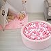 Heopeis Balls for Ball Pit, 100 pcs 2.2 Inches Thicken Soft Plastic Balls for Ball Pool, Crush Proof Ball Pit Balls BPA Phthalate Free Baby Toddler Toy Ball with 3 Color Pink White and Clear