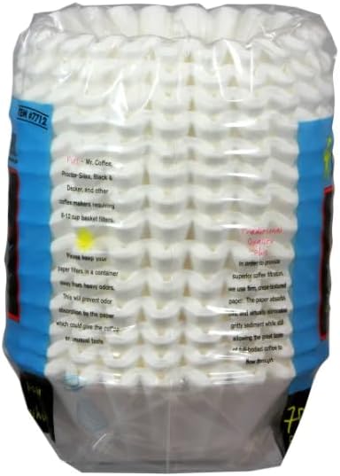 Connaiseur 8-12 Cup Basket Coffee Filters, 700 Count (Pack of 2) – Oxygen-Cleansed, White