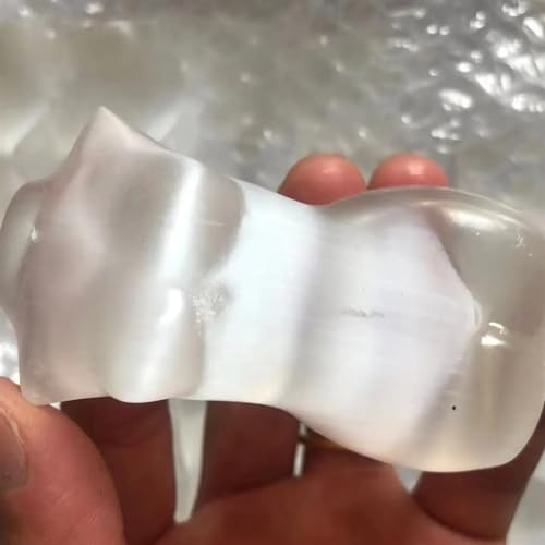 Selenita cristal natural cuerpo femenino tallado para adorno decorativo 4