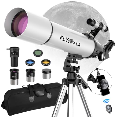 FlyGala (30X-750X) Telescope for Adults high Powered,80mm Aperture 600mm Focal Length Astronomy...