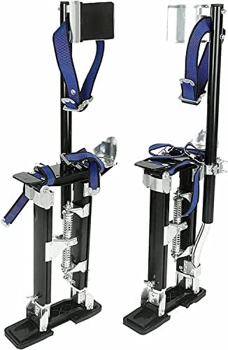 Adjustable Aluminum Drywall Stilts 15"-23" for Painters & Ceiling Builders, Non-Slip Work Stilt Lifter Tool, Ideal for Taping & Painting Projects, Black