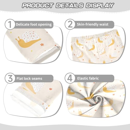 Girls Leggings Cute Smiling Snails Toddler Girls Clothes Leggings for Girls Toddler Girls Leggings 3-4T3