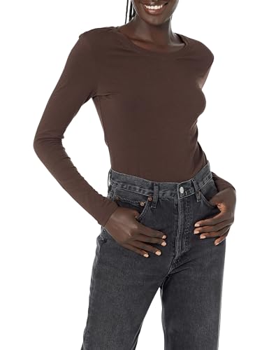 Image of Amazon Essentials Women's Regular-Fit Long-Sleeve Crewneck T-Shirt (Available in Plus Size)