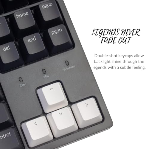 Image of Keychron C1 Mac Layout Wired Mechanical Keyboard, Gateron Red Switch, Tenkeyless 87 Keys ABS keycaps Computer Keyboard for Windows PC Laptop, White Backlight, USB-C Type-C Cable