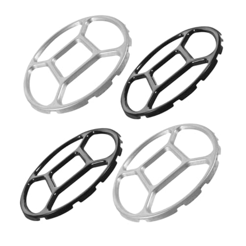 Toyvian 4 Piezas Soporte para Estufa de Gas Anillos Metálicos Antideslizantes Resistentes al Calor para Wok y Olla Pequeña Apto para Cocina y Camping