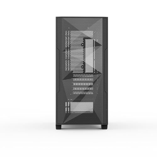 Image of Rosewill FBM-X6 Micro ATX Mid Tower Case - Tempered Glass Side Panel, High Airflow, 4X PWM ARGB Fans, Dedicated Cable Routing Clips, Pre-Installed 650W 80+ Gold Power Supply - Black