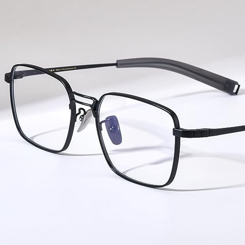Image of FONEX Pure Titanium Glasses Frame Men Square Eyeglasses Optical Eyewear F8827