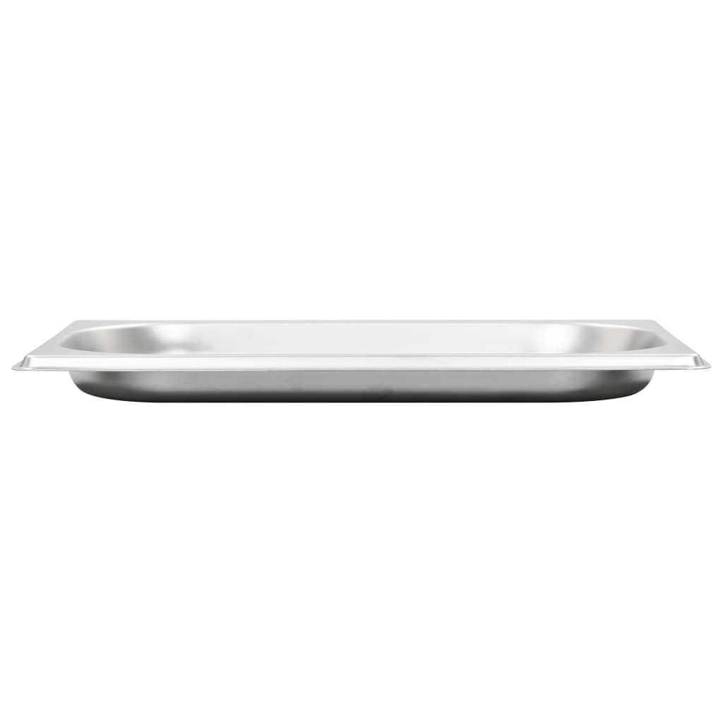 Festnight 12 pz Contenitori per Alimenti in Acciaio Inox GN 1/4 20 mm/40 mm,Vaschetta per Cucina,Vaschetta Alimenti Acciaio Inox