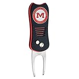 Team Golf NCAA Ole Miss Rebels einziehbare Pitchgabel mit doppelseitigem magnetischem Ballmarker, patentiertes Design mit einzelnem Zinken, verursacht weniger Schäden an Grüns