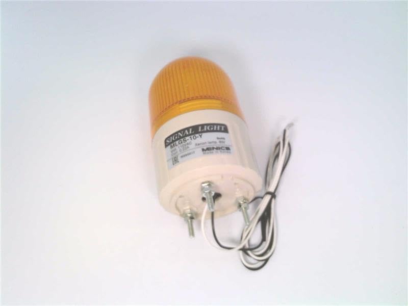 MLGS-10-Y 110V AC 6W, 66MM Yellow Lens, Beacon Strobe Light, Stud Mount, Xenon Bulb