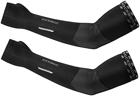 ROCKBROS Arm Warmers Thermal Arm Sleeves with Thumb Holes for Men Women ROCKBROS Arm Warmers Thermal Arm Sleeves with Thumb Holes for Men Women