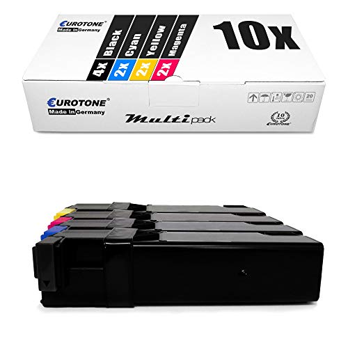 Toner Dell 2150 2155 Eurotone Müller Printware remplace pack de 10 cartouches CMJN pour imprimante